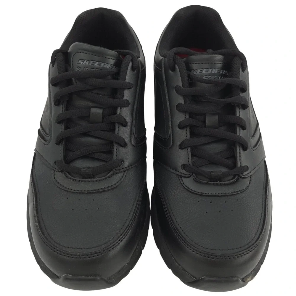 Skechers Work Nampa Wyola Shoes 10W WIDE Women Black Slip Resistant Memory Foam